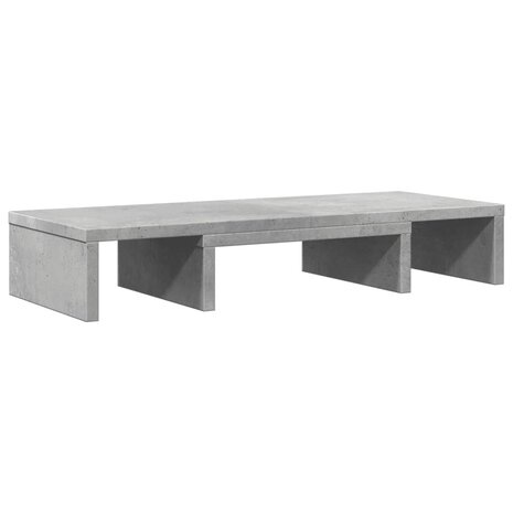 Monitorstandaard verstelbaar 60x24x10,5 cm hout betongrijs 2