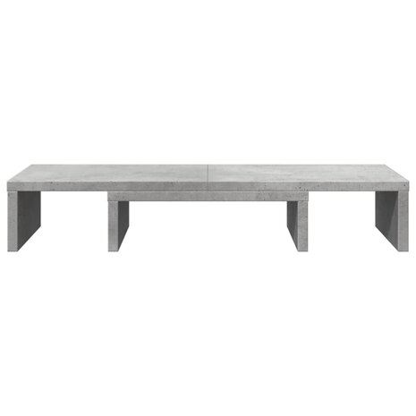 Monitorstandaard verstelbaar 60x24x10,5 cm hout betongrijs 4