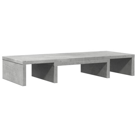 Monitorstandaard verstelbaar 60x24x10,5 cm hout betongrijs 6