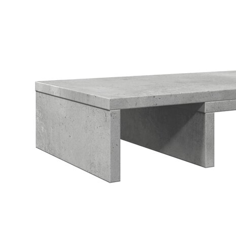 Monitorstandaard verstelbaar 60x24x10,5 cm hout betongrijs 7