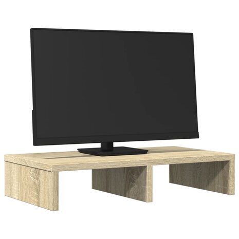 Monitorstandaard 50x27x10 cm bewerkt hout sonoma eikenkleurig 3