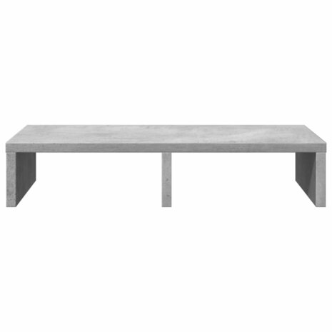 Monitorstandaard 50x27x10 cm bewerkt hout betongrijs 4
