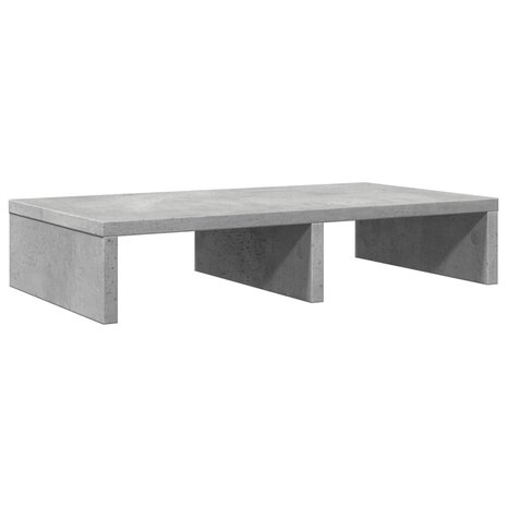 Monitorstandaard 50x27x10 cm bewerkt hout betongrijs 6