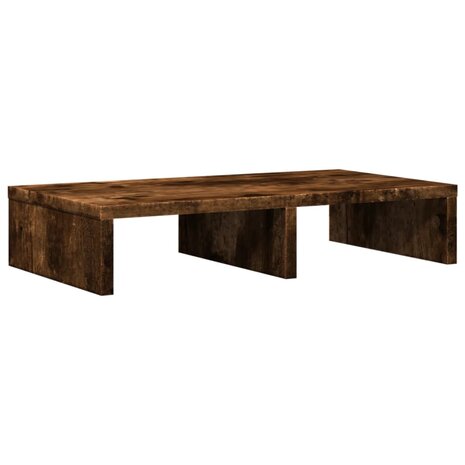 Monitorstandaard 50x27x10 cm bewerkt hout gerookt eikenkleurig 2