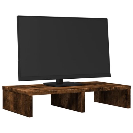 Monitorstandaard 50x27x10 cm bewerkt hout gerookt eikenkleurig 3