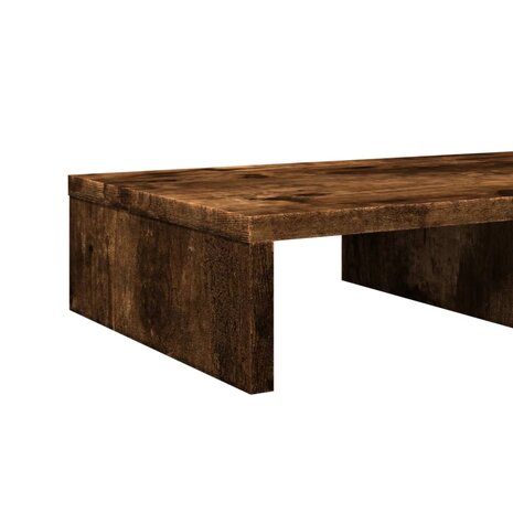 Monitorstandaard 50x27x10 cm bewerkt hout gerookt eikenkleurig 7