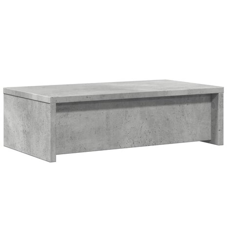 Monitorstandaard met lades 50x27x15 cm bewerkt hout betongrijs 7