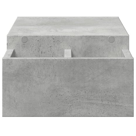 Monitorstandaard met opbergruimte 70x27x15 cm hout betongrijs 5