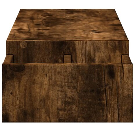 Monitorstandaard met opslag 100x27x15 cm hout gerookt eiken 5