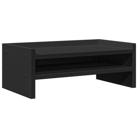 Monitorstandaard 42x24x16 cm bewerkt hout zwart 2