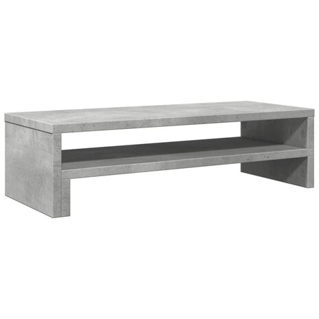 Monitorstandaard 54x22x15 cm bewerkt hout betongrijs 2
