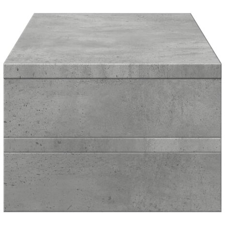 Monitorstandaard 54x22x15 cm bewerkt hout betongrijs 5