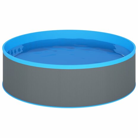 Splasher pool met hangende skimmer en pomp 350x90 cm grijs 3