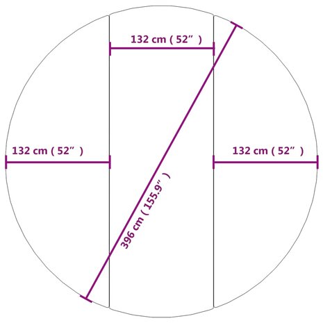 Zwembadgrondzeil Ø396 cm polyester geotextiel lichtgrijs 7