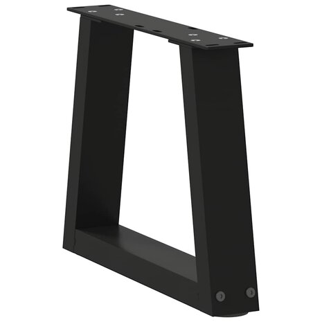 Eettafelpoten 2 st V-vormig 40x(30-31,3) cm staal zwart 4