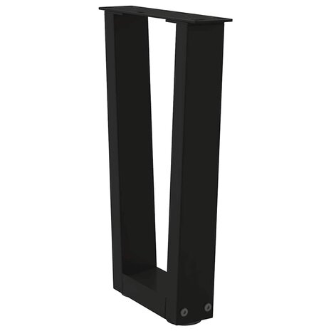 Eettafelpoten 2 st V-vormig 28x(42-43,3) cm staal zwart 4