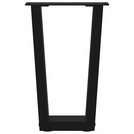 Eettafelpoten 2 st V-vormig 28x(42-43,3) cm staal zwart 5