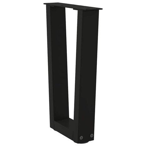 Eettafelpoten 2 st V-vormig 38x(42-43,3) cm staal zwart 4