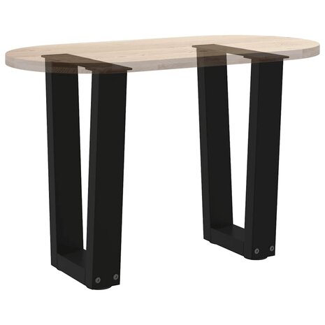 Eettafelpoten 2 st V-vormig 38x(42-43,3) cm staal zwart 8