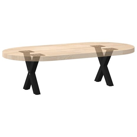 Salontafelpoten 2 st X-vormig 37x(30-31) cm staal zwart 7