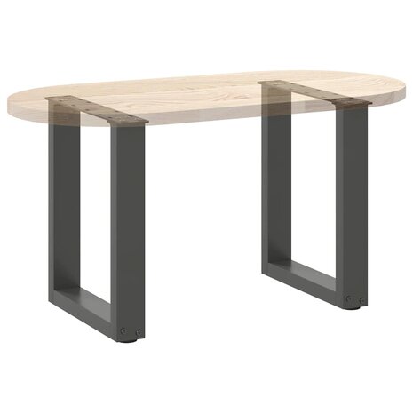 Salontafelpoten 2 st U-vormig 28x(42-43) cm staal antraciet 8