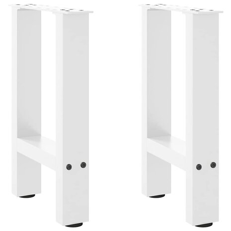 Salontafelpoten 2 st 28x(42-43) cm staal wit 1