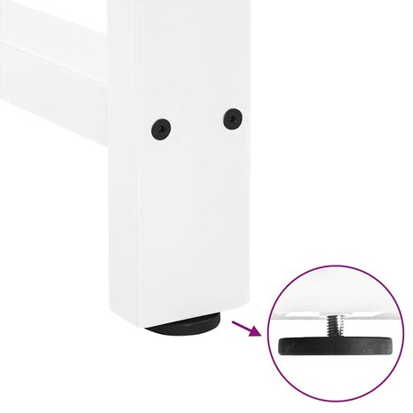 Salontafelpoten 2 st 28x(42-43) cm staal wit 9