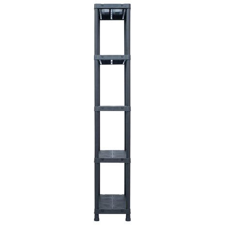 Opbergrek 125 kg 60x30x180 cm kunststof zwart 3