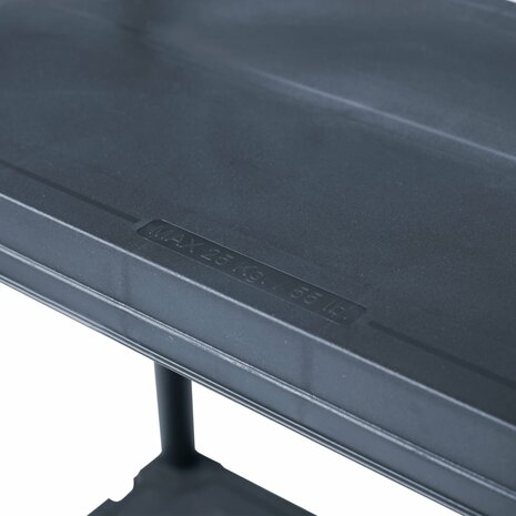 Opbergrek 125 kg 60x30x180 cm kunststof zwart 6