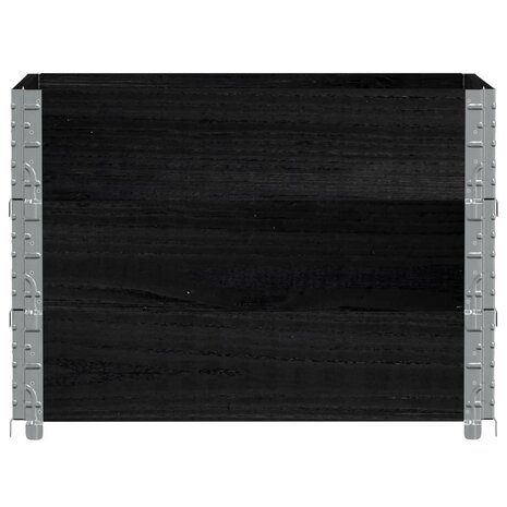 Palletopzetranden 3 st 80x60 cm massief grenenhout zwart 3