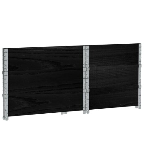 Palletopzetranden 3 st 80x60 cm massief grenenhout zwart 6