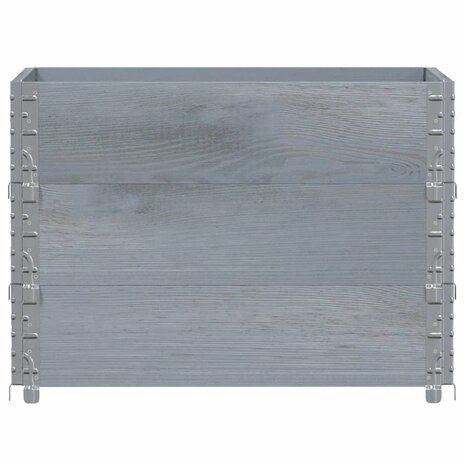 Palletopzetranden 3 st 80x60 cm massief grenenhout grijs 3
