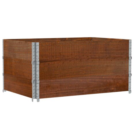 Palletopzetranden 3 st 120x80 cm massief grenenhout bruin 5