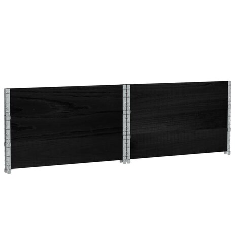 Palletopzetranden 3 st 100x100 cm massief grenenhout zwart 6