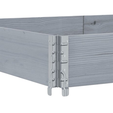 Palletopzetranden 3 st 150x50 cm massief grenenhout grijs 5
