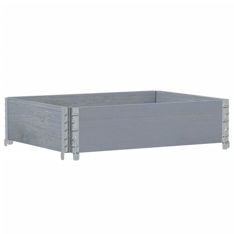 Palletopzetrand 80x60 cm massief grenenhout grijs 2
