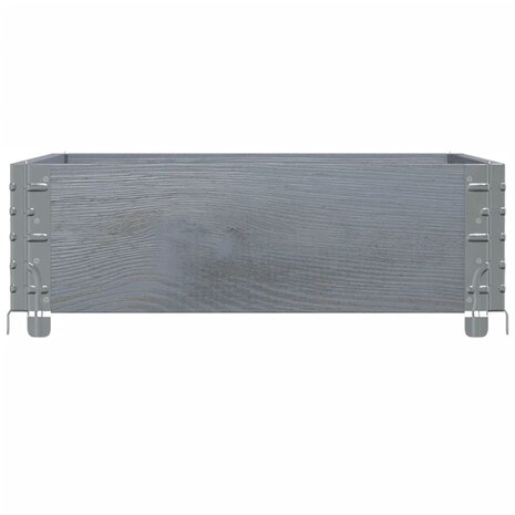 Palletopzetrand 80x60 cm massief grenenhout grijs 4