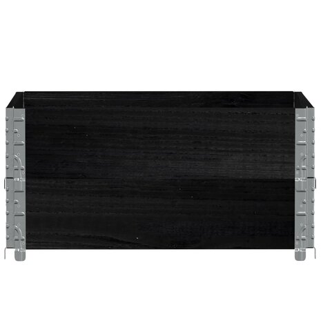 Palletopzetranden 2 st 80x60 cm massief grenenhout zwart 3