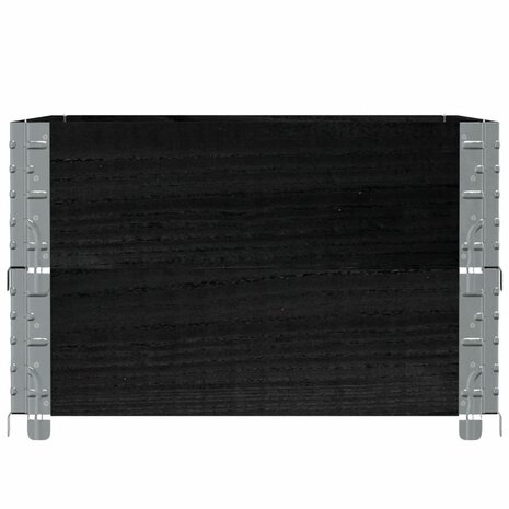 Palletopzetranden 2 st 80x60 cm massief grenenhout zwart 4