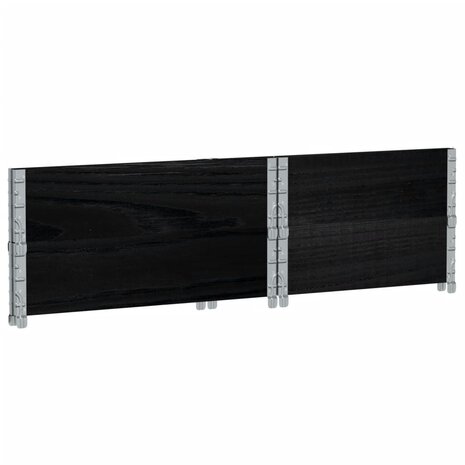 Palletopzetranden 2 st 80x60 cm massief grenenhout zwart 6