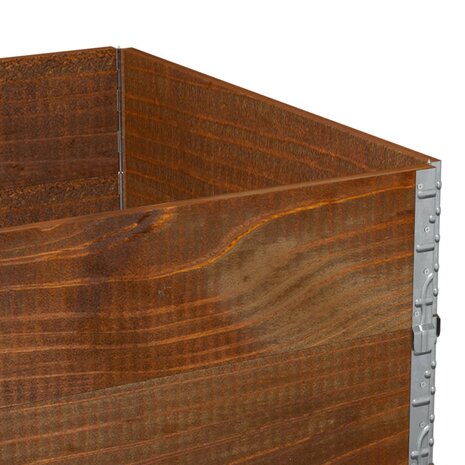 Palletopzetranden 2 st 120x80 cm massief grenenhout bruin 7