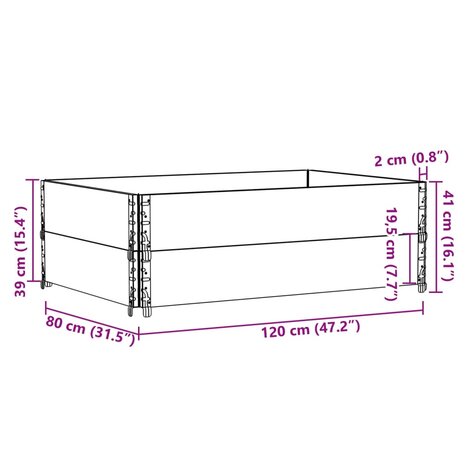 Palletopzetranden 2 st 120x80 cm massief grenenhout bruin 8