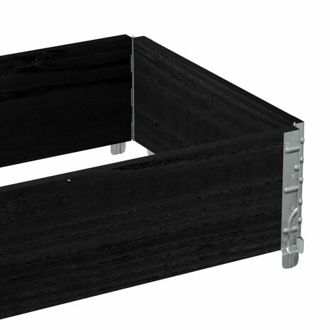 Palletopzetrand 100x50 cm massief grenenhout zwart 7