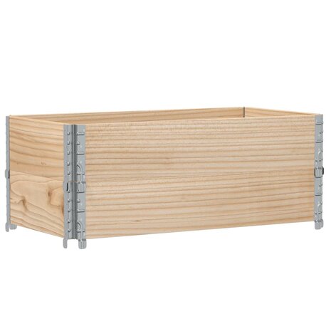 Palletopzetranden 2 st 100x50 cm massief grenenhout 5