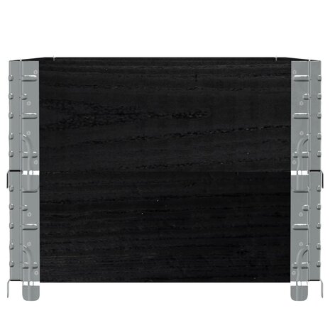Palletopzetranden 2 st 100x50 cm massief grenenhout zwart 4
