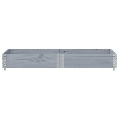 Palletopzetrand 150x50 cm massief grenenhout grijs 3