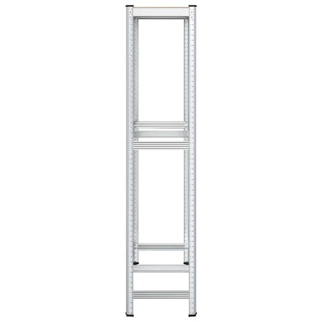 Bandenrek 2-laags 110x40x180 cm staal&bewerkt hout zilverkleur 5