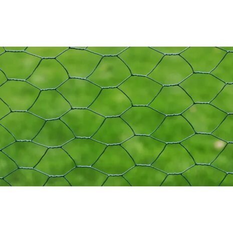 Kippengaas 25x1 m met PVC-coating groen 3