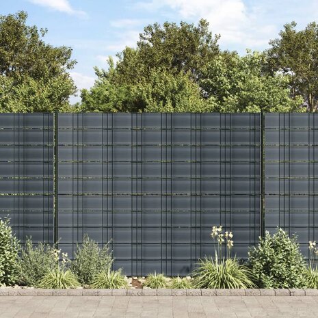 Tuinschermen 10 st 252,5x19 m PVC zwart 1
