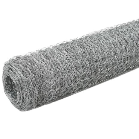 Kippengaas 25x1,5 m gegalvaniseerd staal zilverkleurig 2